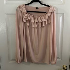 Ann Taylor - Pink Ruffle Detail Blouse
